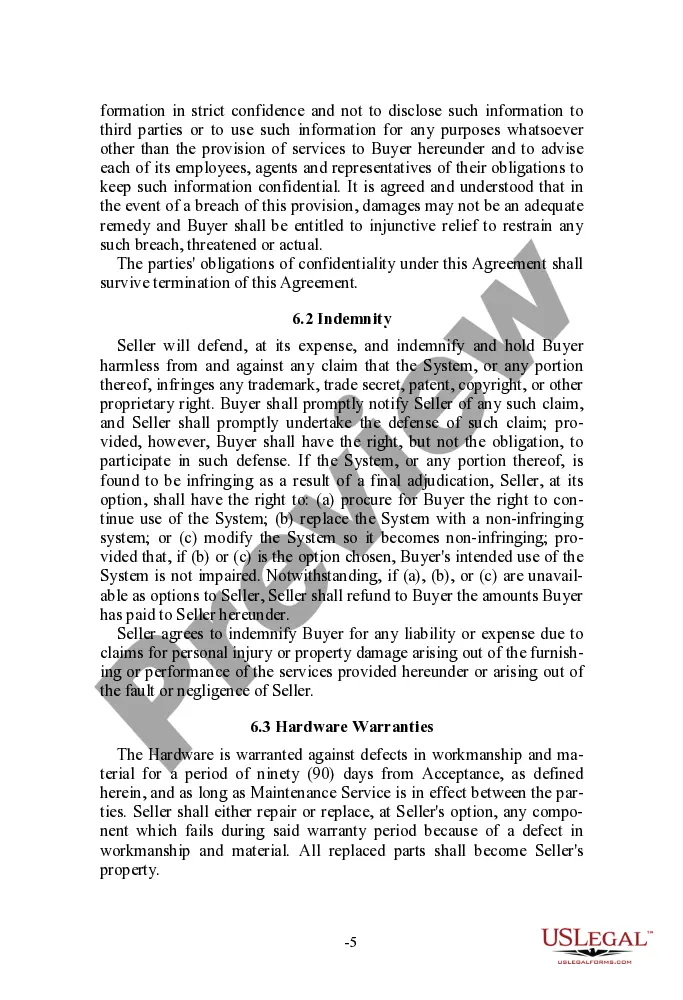 Get Turnkey Hardware and Software Agreement Preview Turnkey Hardware and Software Agreement