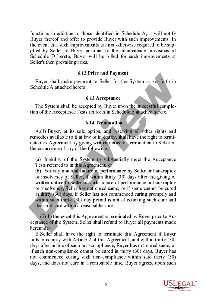 Get Turnkey Hardware and Software Agreement Preview Turnkey Hardware and Software Agreement