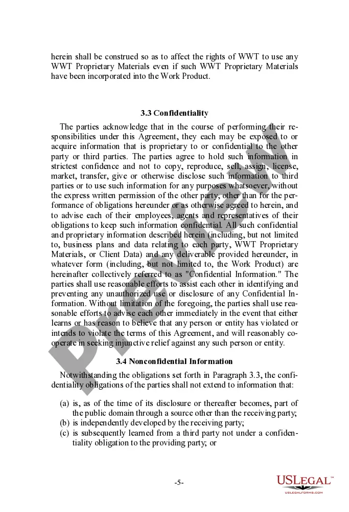 Preview Network Services Agreement