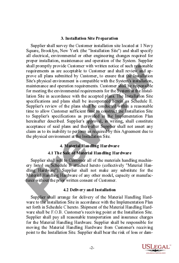 Get System Procurement and Integration Agreement Preview System Procurement and Integration Agreement