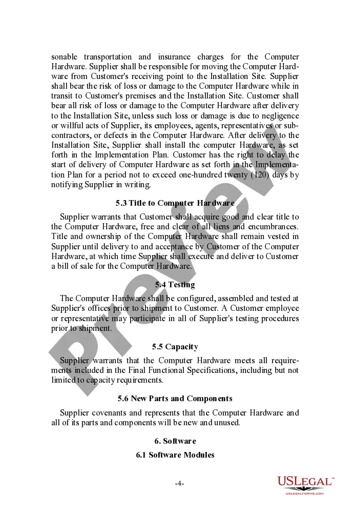 Get System Procurement and Integration Agreement Preview System Procurement and Integration Agreement