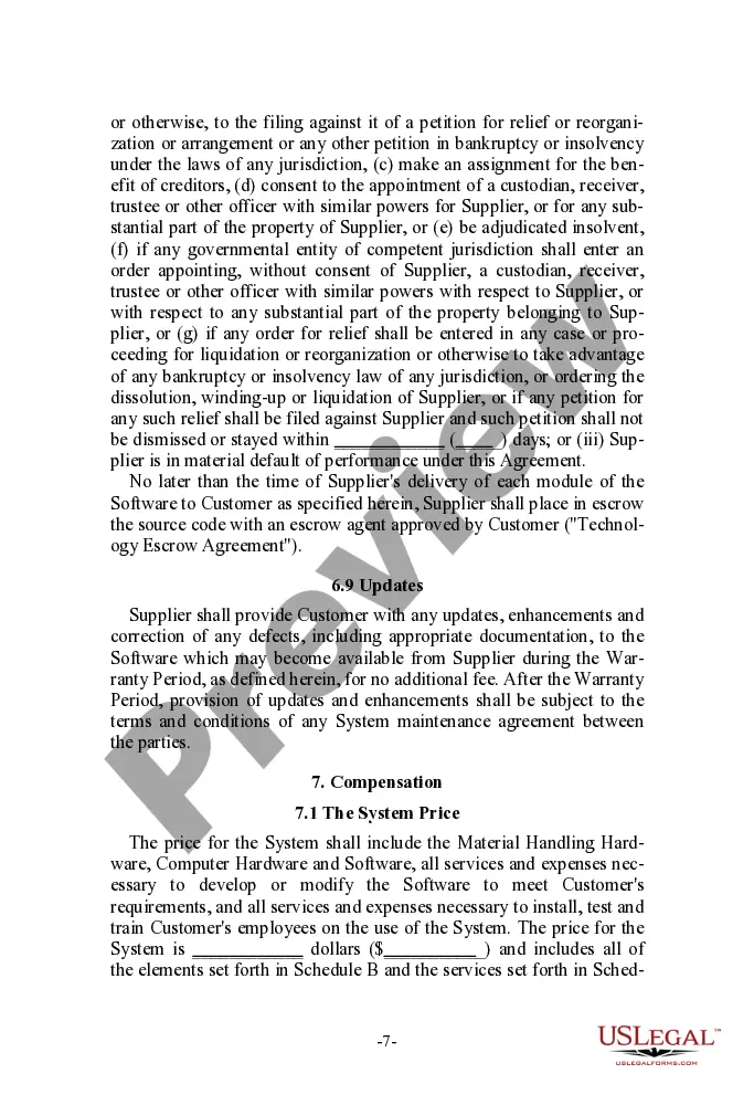 Get System Procurement and Integration Agreement Preview System Procurement and Integration Agreement
