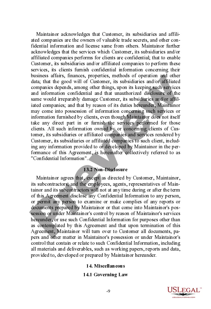 Preview Telecommunications Service Agreement