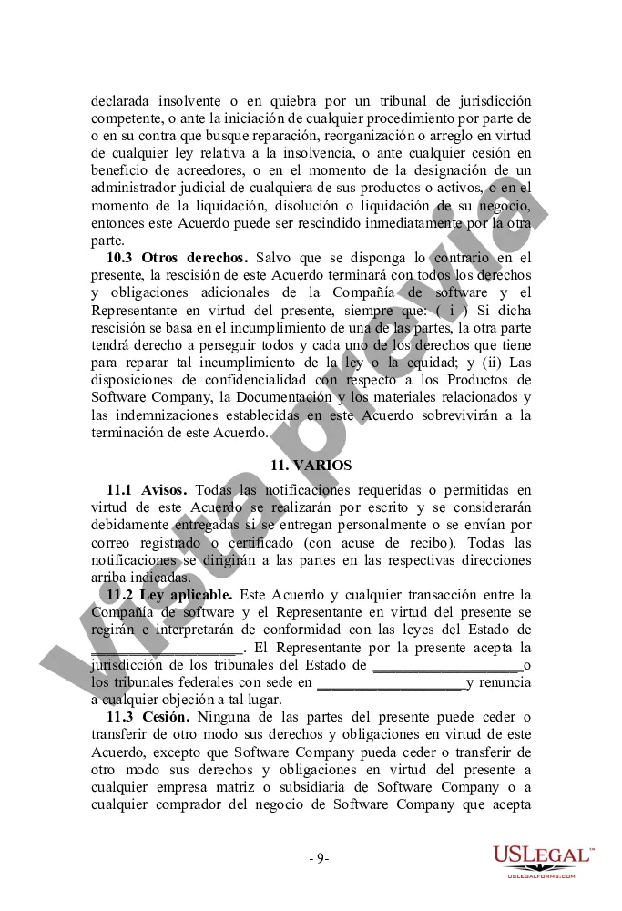 Preview Acuerdo de representante de ventas independiente