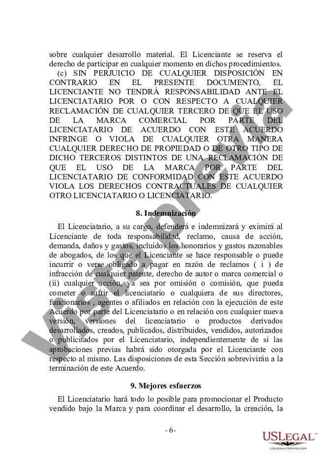 Preview Acuerdo de licencia de marca comercial para un producto de software en el mercado educativo