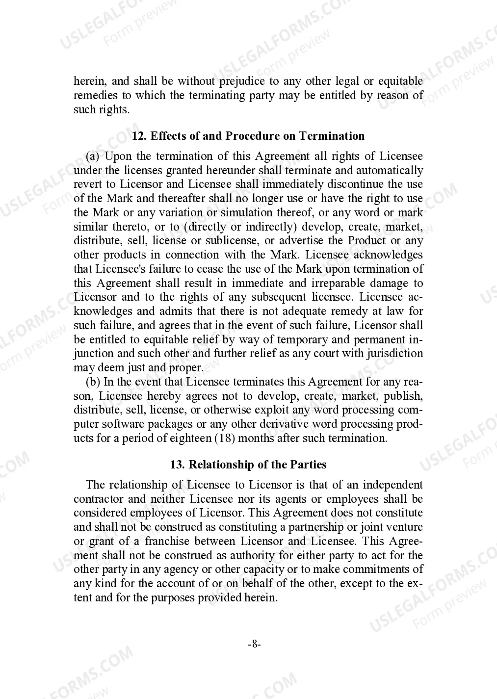 Preview Trademark License Agreement for a Software Product in Educational Market