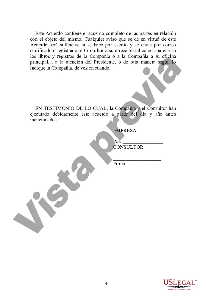 Preview Acuerdo de Consultoría para Consultor Independiente con Cláusula de No Competencia