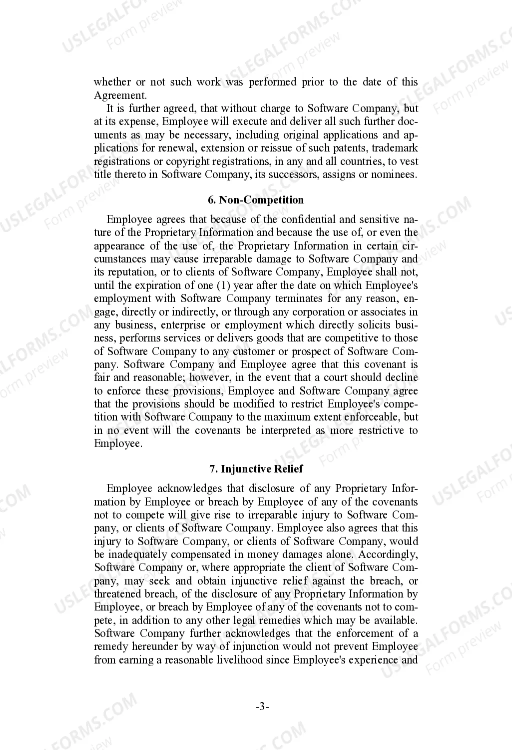 Preview Key Employee Agreement