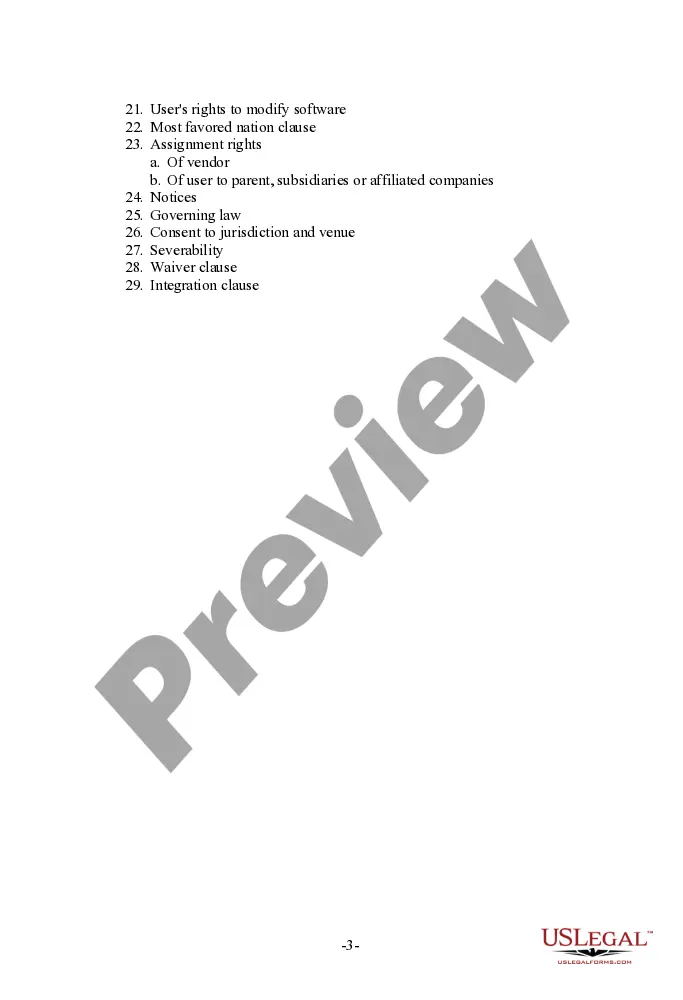 Get Checklist for Software License Agreement Preview Checklist for Software License Agreement