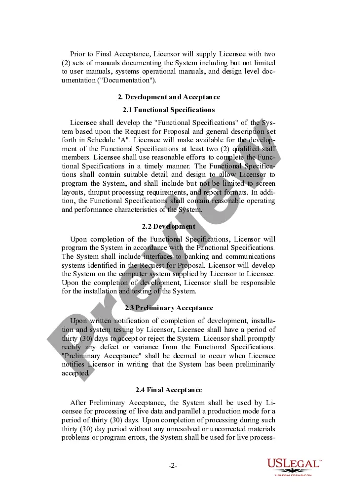 Get Software License Agreement with User Developed Functional Specifications Preview Software License Agreement with User Developed Functional Specifications