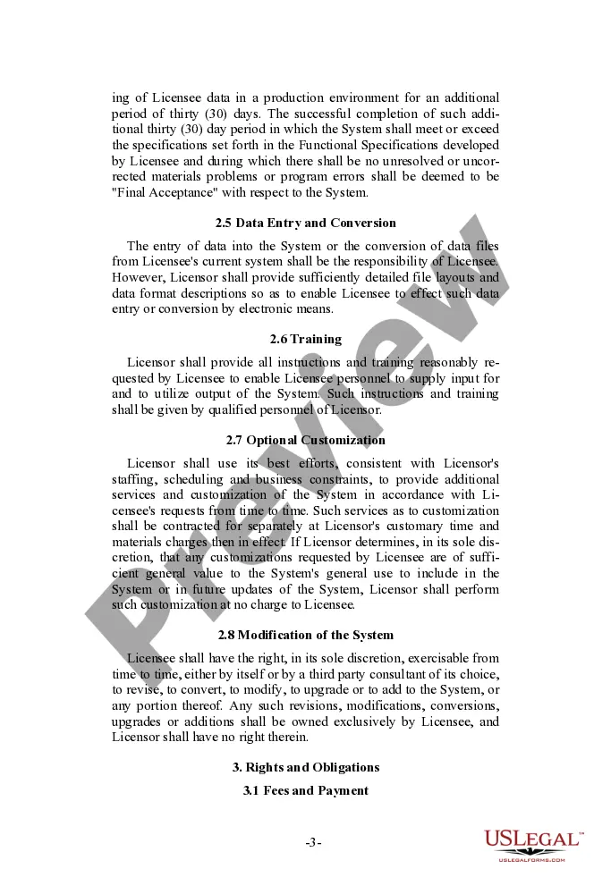 Get Software License Agreement with User Developed Functional Specifications Preview Software License Agreement with User Developed Functional Specifications