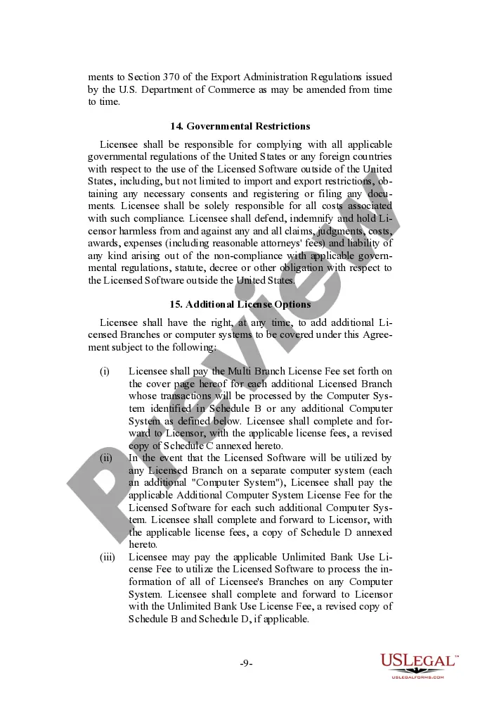 Get Software License Agreement with Multi-Branch Option Preview Software License Agreement with Multi-Branch Option