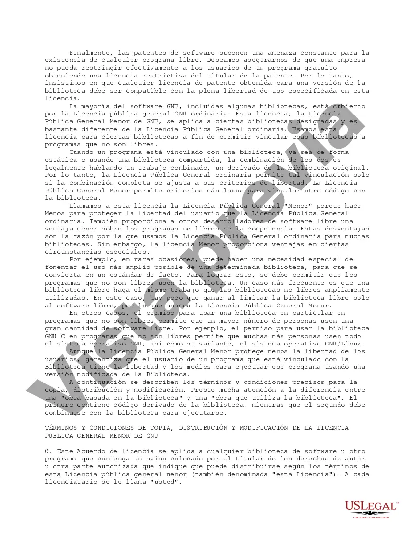 Preview Licencia pública general menor de GNU