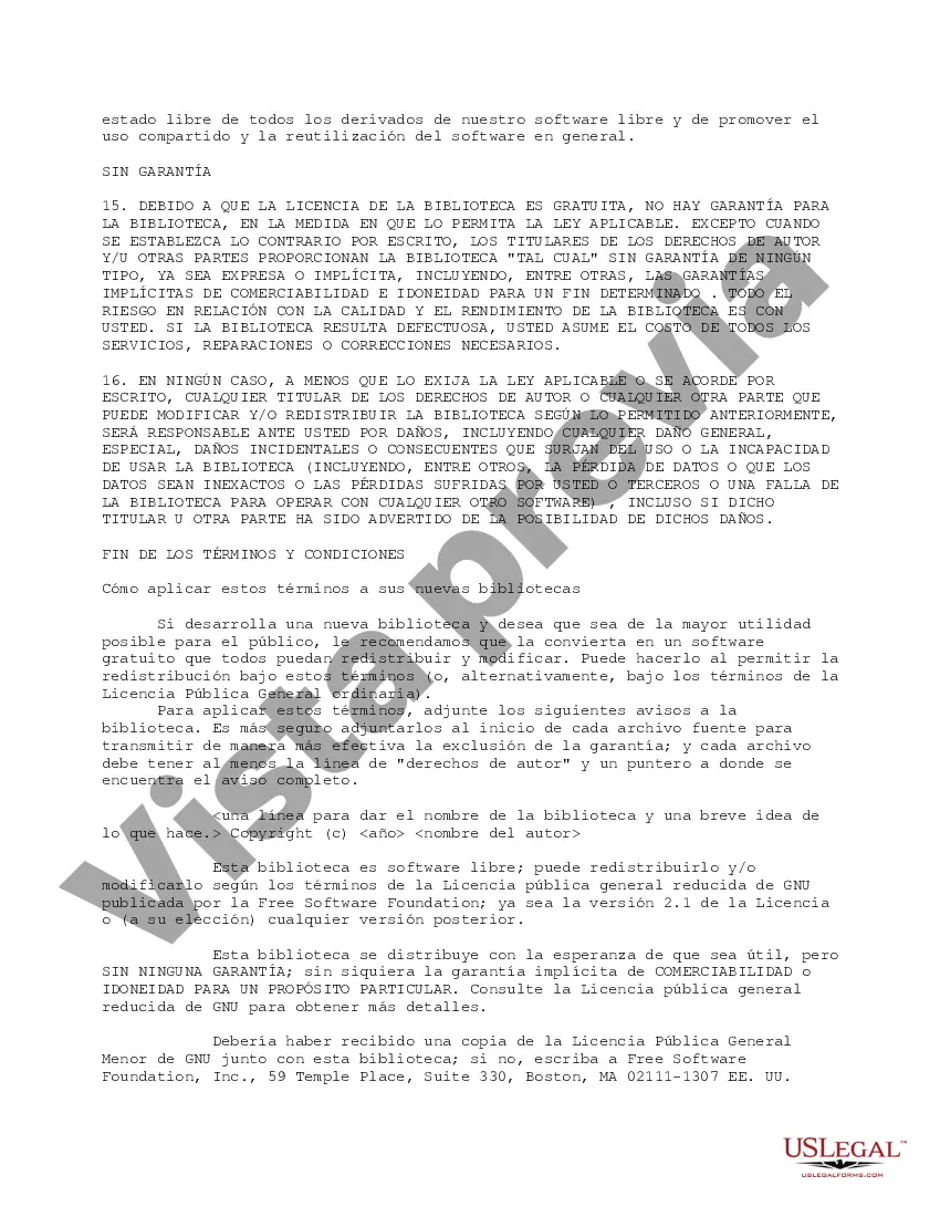 Preview Licencia pública general menor de GNU