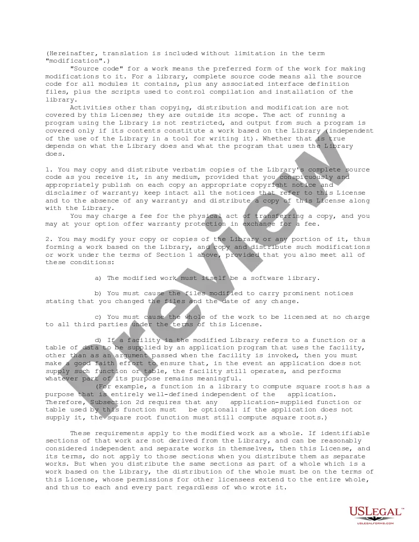Get GNU Lesser General Public License Preview GNU Lesser General Public License