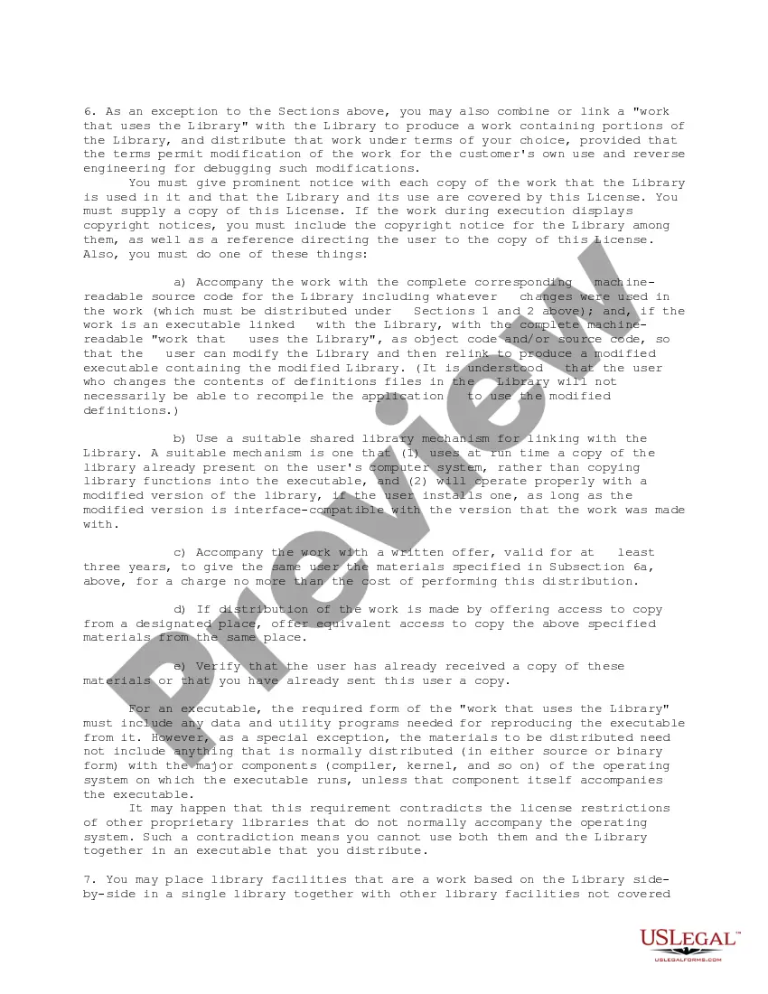 Get GNU Lesser General Public License Preview GNU Lesser General Public License
