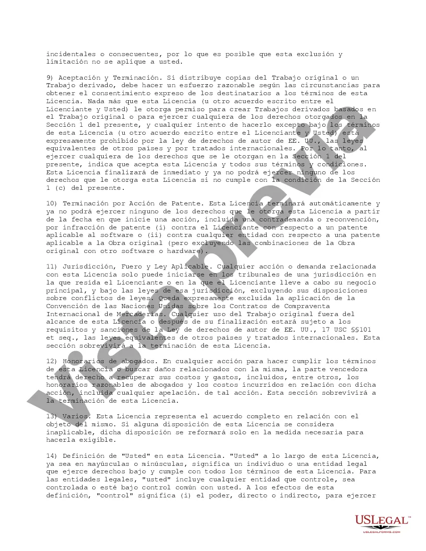 Preview Licencia de software abierto