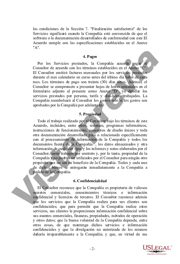 Preview Acuerdo general de servicios de programación de consultores independientes - Orientado al usuario