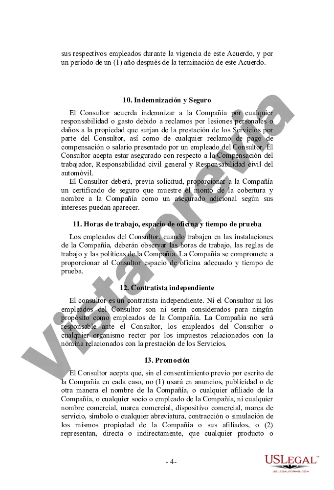 Preview Acuerdo general de servicios de programación de consultores independientes - Orientado al usuario