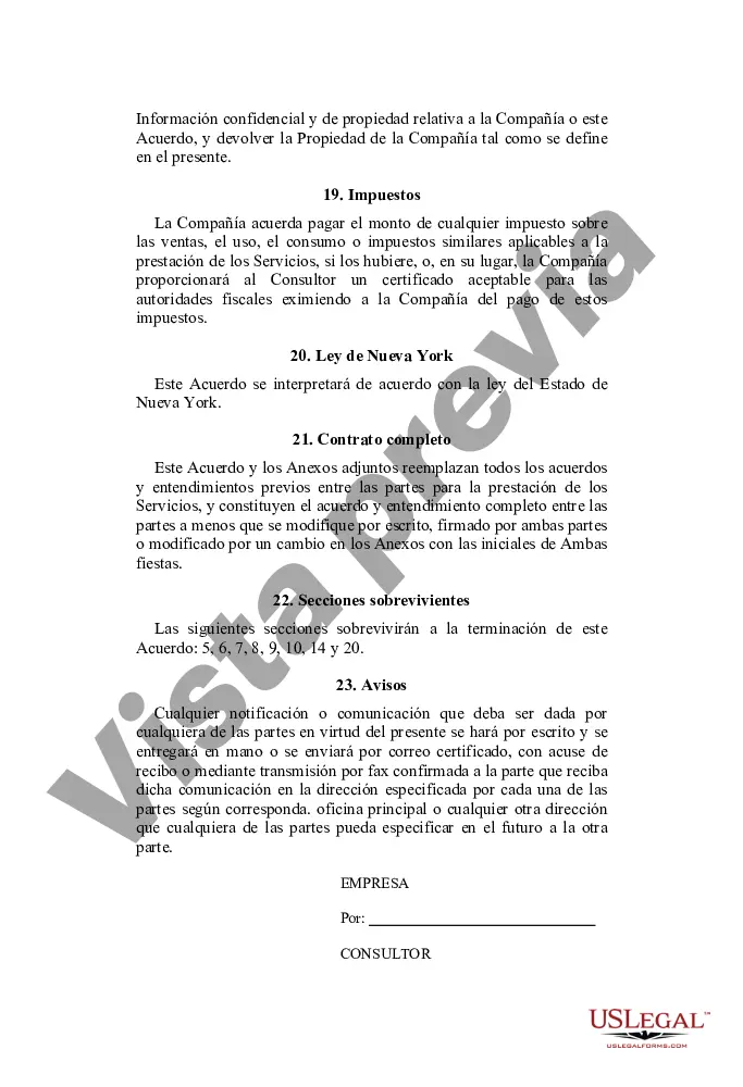 Preview Acuerdo general de servicios de programación de consultores independientes - Orientado al usuario
