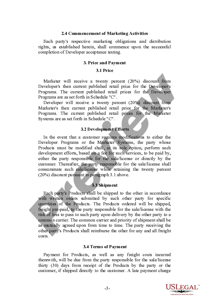 Get Joint Marketing and Development Agreement Preview Joint Marketing and Development Agreement
