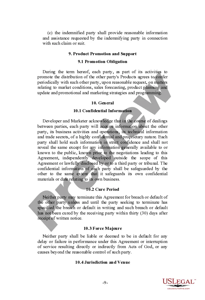 Get Joint Marketing and Development Agreement Preview Joint Marketing and Development Agreement