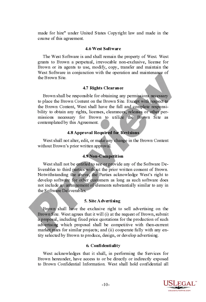 Preview User Oriented Web Site Development Agreement