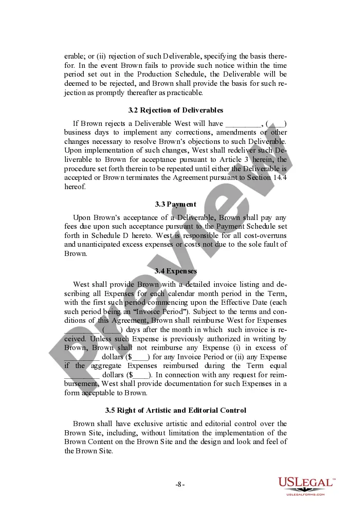 Preview User Oriented Web Site Development Agreement
