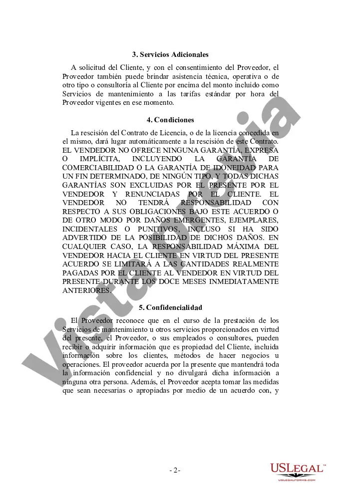 Preview Acuerdo de mantenimiento de software: alternativo