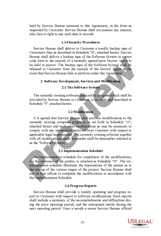 Get Service Bureau Distribution Agreement Preview Service Bureau Distribution Agreement