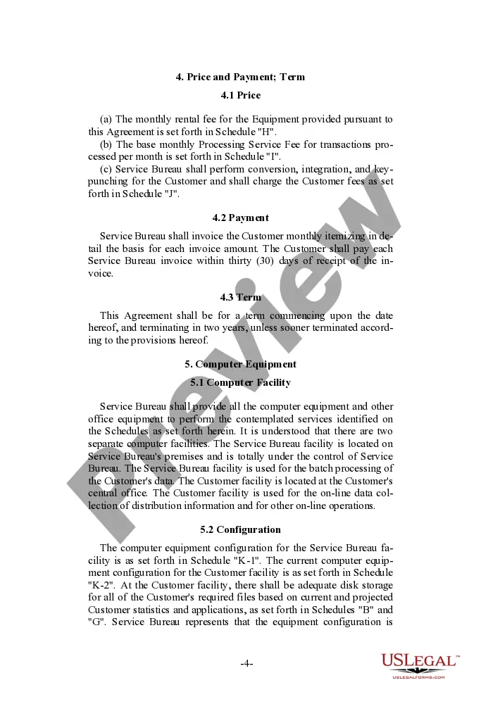 Get Service Bureau Distribution System Agreement Preview Service Bureau Distribution System Agreement