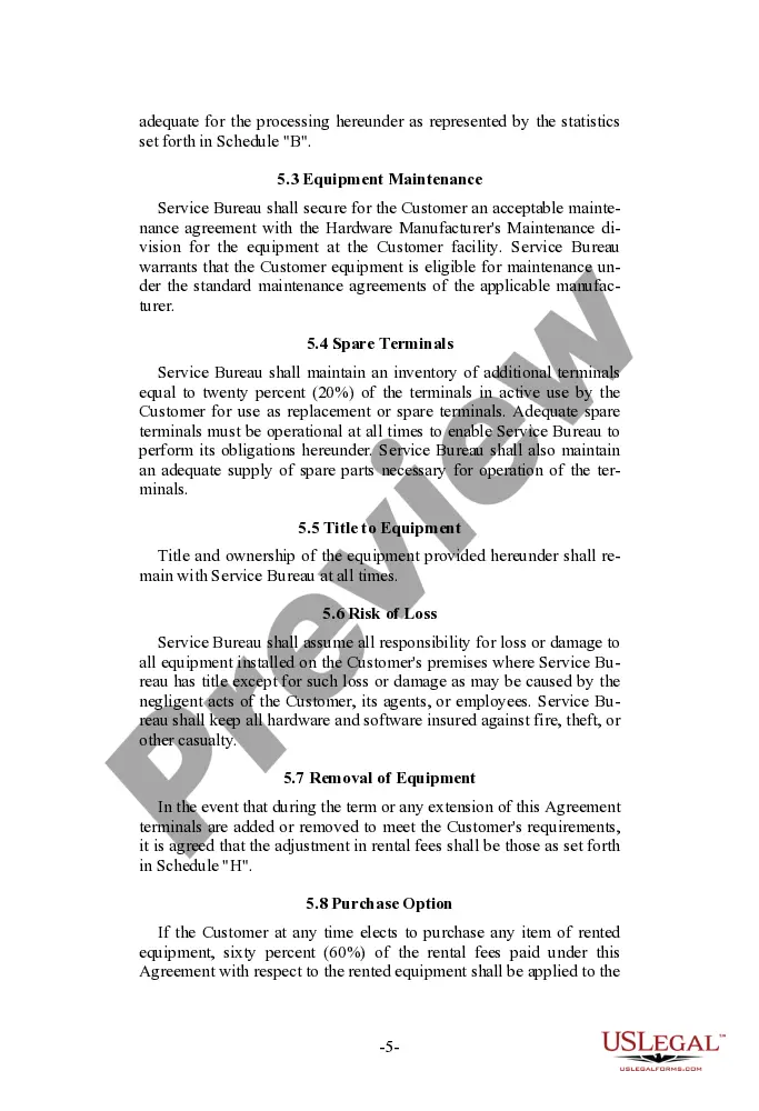 Get Service Bureau Distribution System Agreement Preview Service Bureau Distribution System Agreement