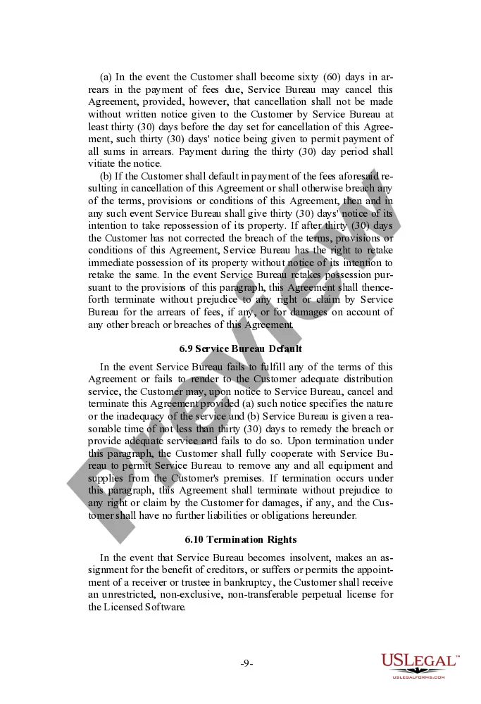 Get Service Bureau Distribution System Agreement Preview Service Bureau Distribution System Agreement