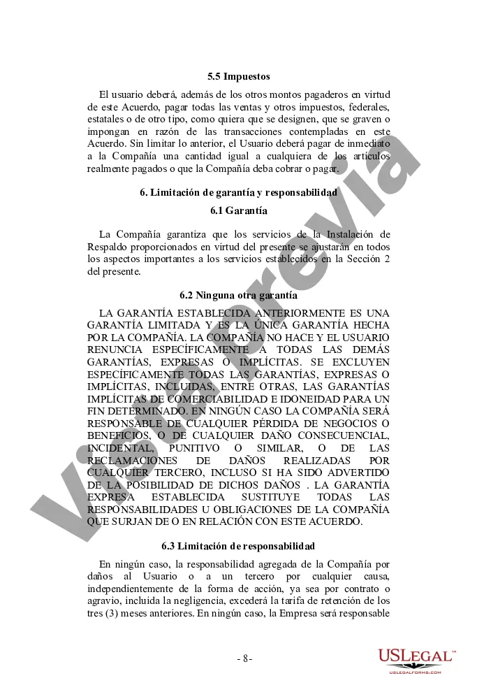 Preview Acuerdo de servicio de copia de seguridad de emergencia
