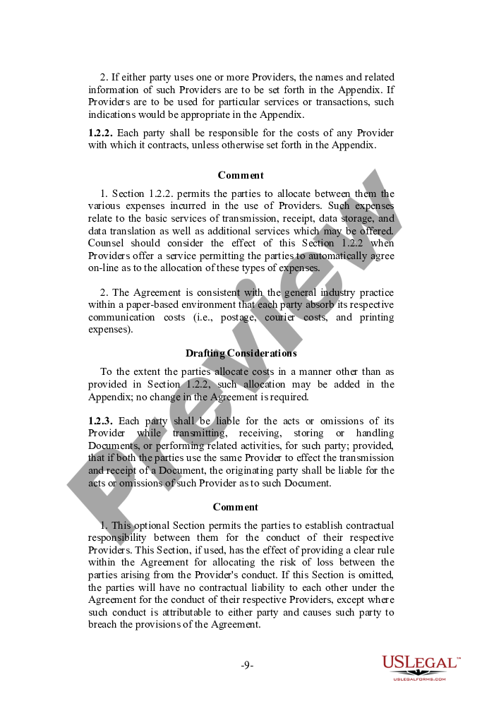 Data Interchange Agreement With Examples US Legal Forms