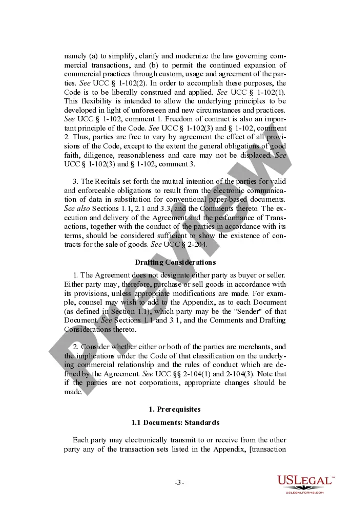 Get Model Electronic Data Interchange Trading Partner Agreement Preview Model Electronic Data Interchange Trading Partner Agreement