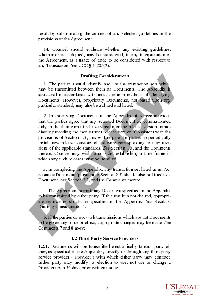 Get Model Electronic Data Interchange Trading Partner Agreement Preview Model Electronic Data Interchange Trading Partner Agreement