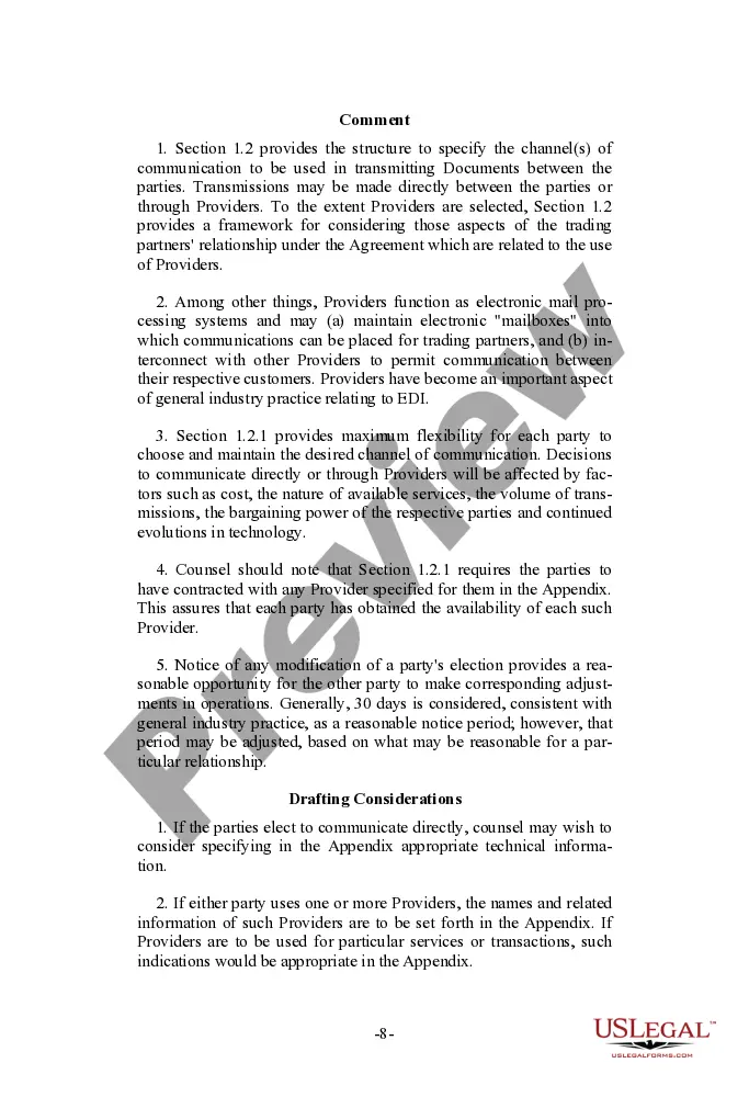 Get Model Electronic Data Interchange Trading Partner Agreement Preview Model Electronic Data Interchange Trading Partner Agreement