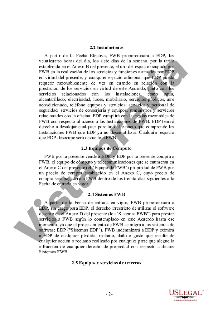 Preview Acuerdo de Outsourcing - Corto