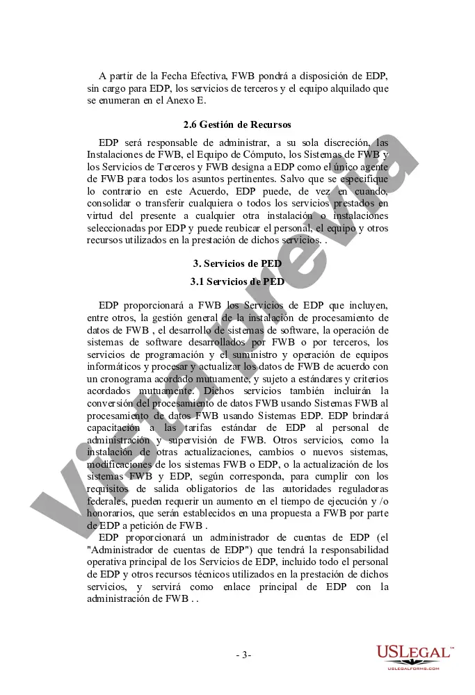 Preview Acuerdo de Outsourcing - Corto