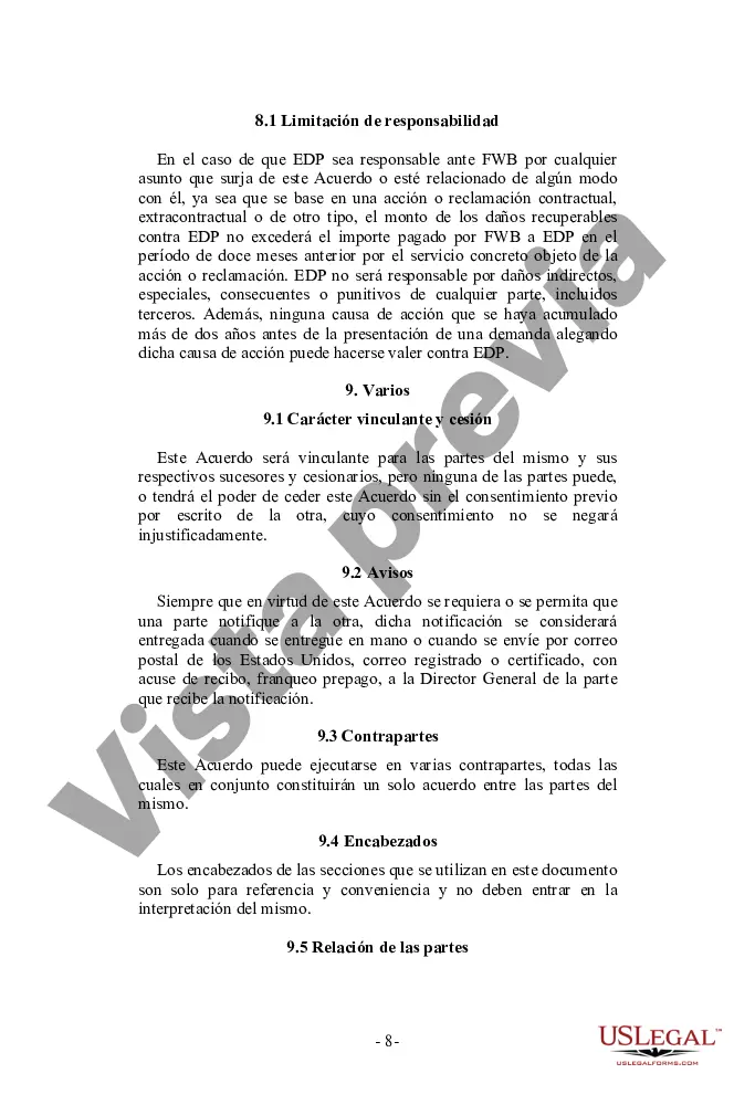 Preview Acuerdo de Outsourcing - Corto