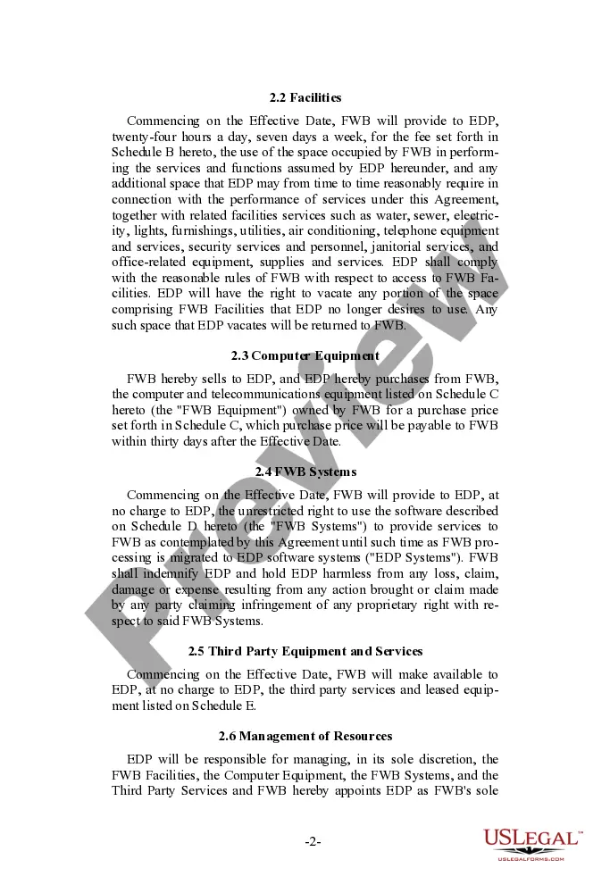 Preview Outsourcing Agreement - Short