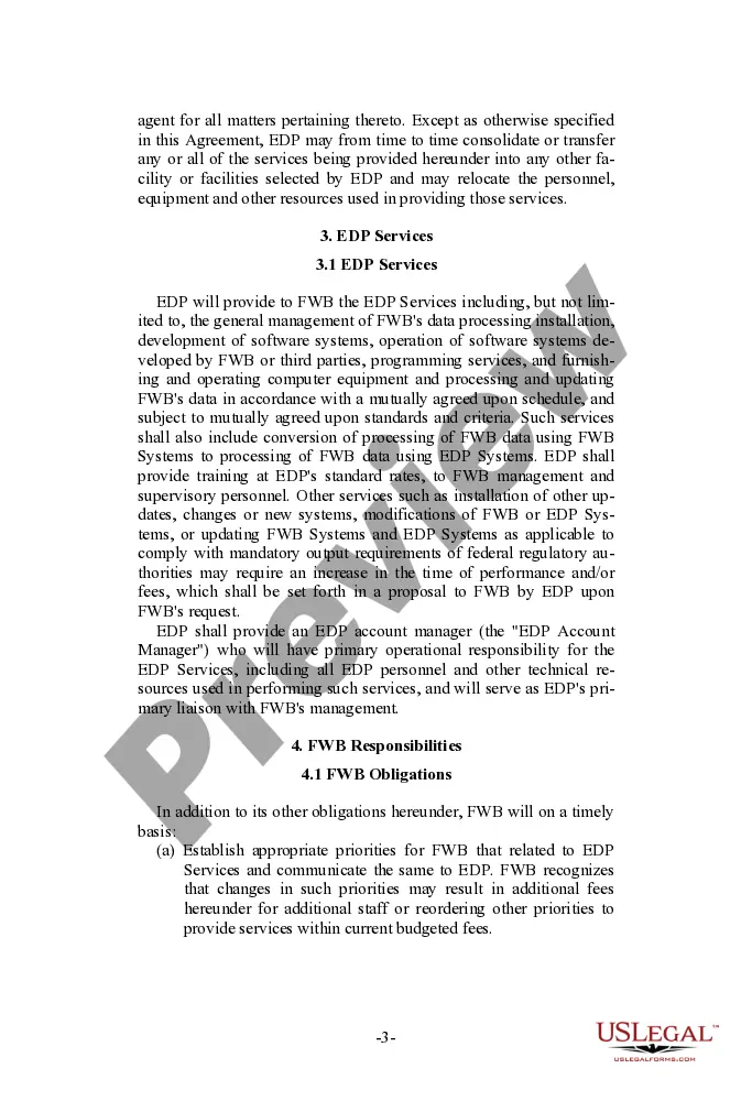 Preview Outsourcing Agreement - Short