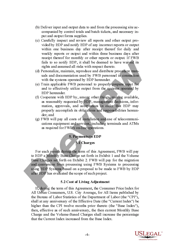 Preview Outsourcing Agreement - Short