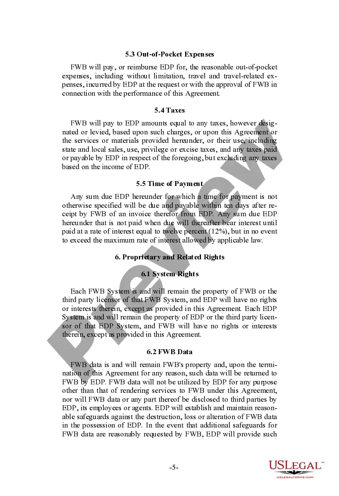 Preview Outsourcing Agreement - Short
