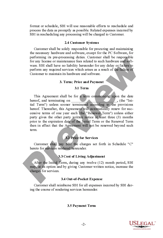 Get Service Bureau Agreement - Alternative Format Preview Service Bureau Agreement - Alternative Format