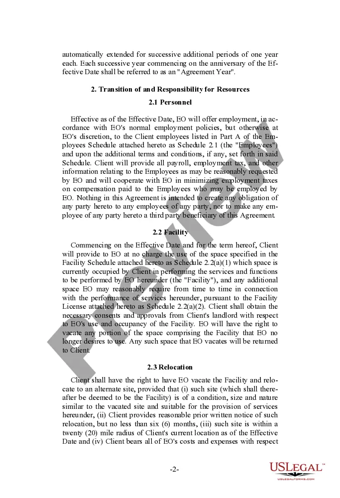 Get Comprehensive Outsourcing Agreement Preview Comprehensive Outsourcing Agreement