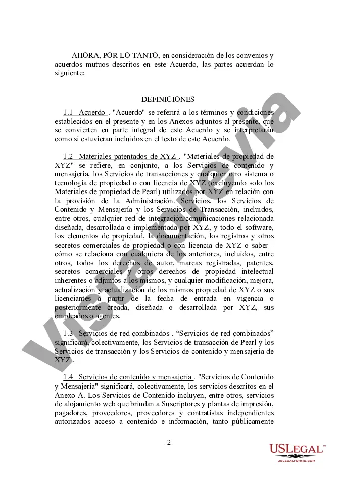Preview Acuerdo de sistemas de gestión de red