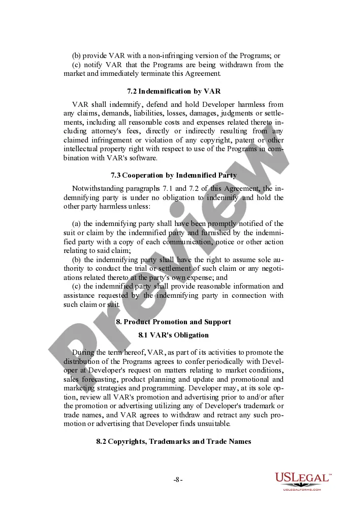 Get Value Added Reseller Distribution Agreement Preview Value Added Reseller Distribution Agreement