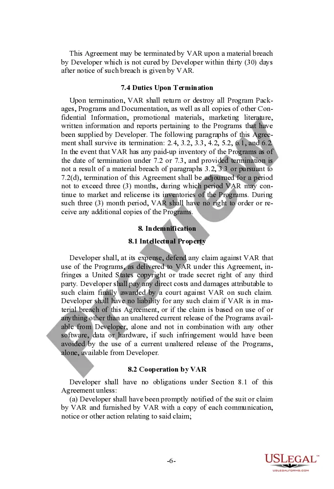 Preview International Value Added Reseller Agreement